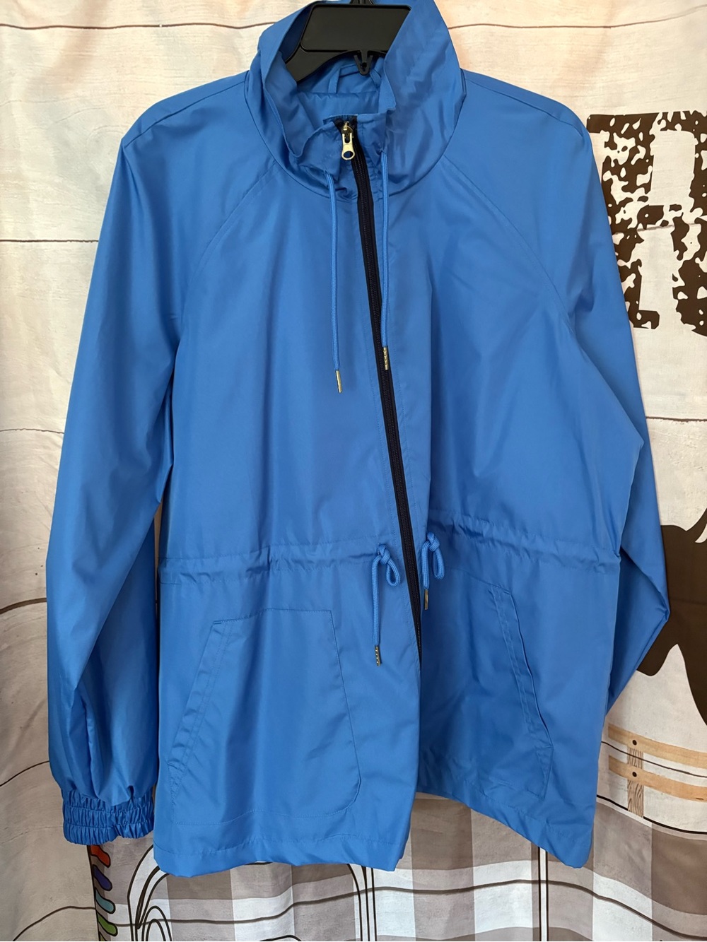 Kim Rogers Blue Packable Zip Jacket